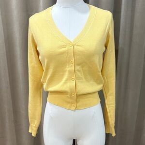 Yellow Women's Cardigan Sweater
